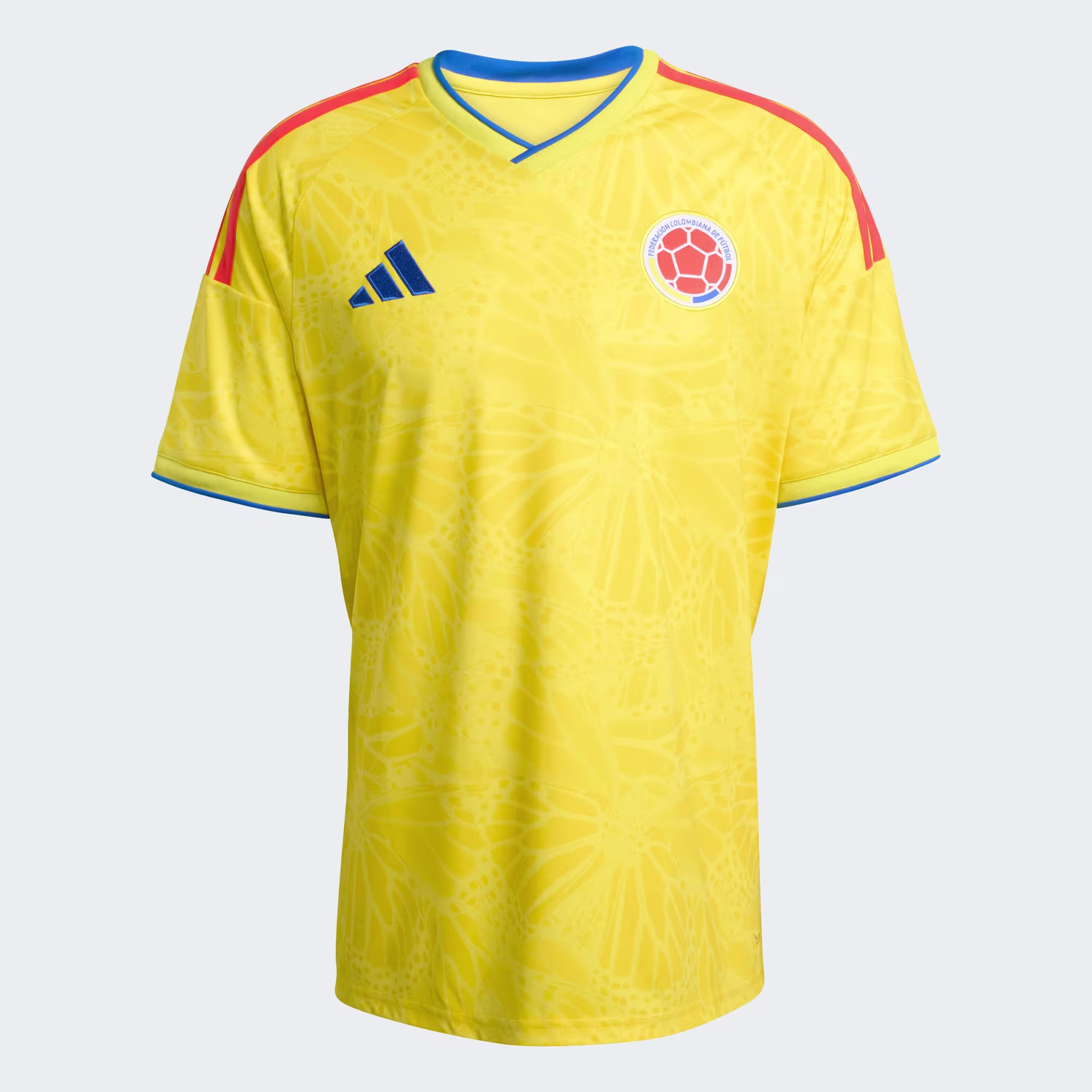 Camiseta local amarilla Selección Colombia vista frontal